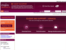 Tablet Screenshot of eliquis360providerportal.com
